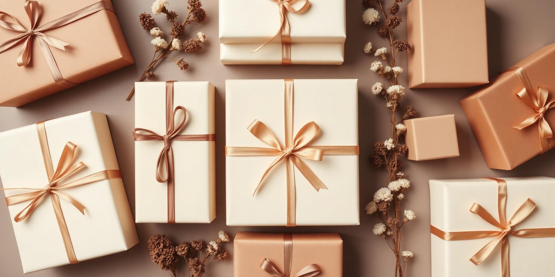 A flatlay of gifts