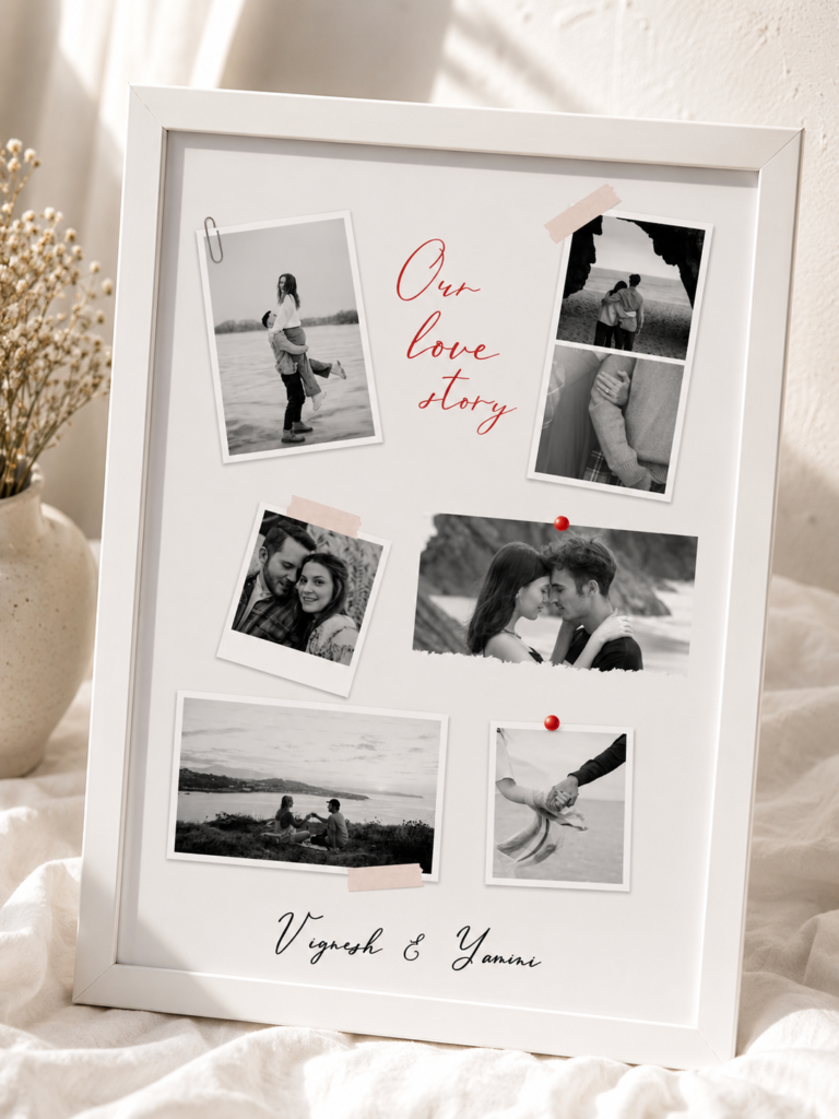 Personalized Our Love Story Photo Frame
