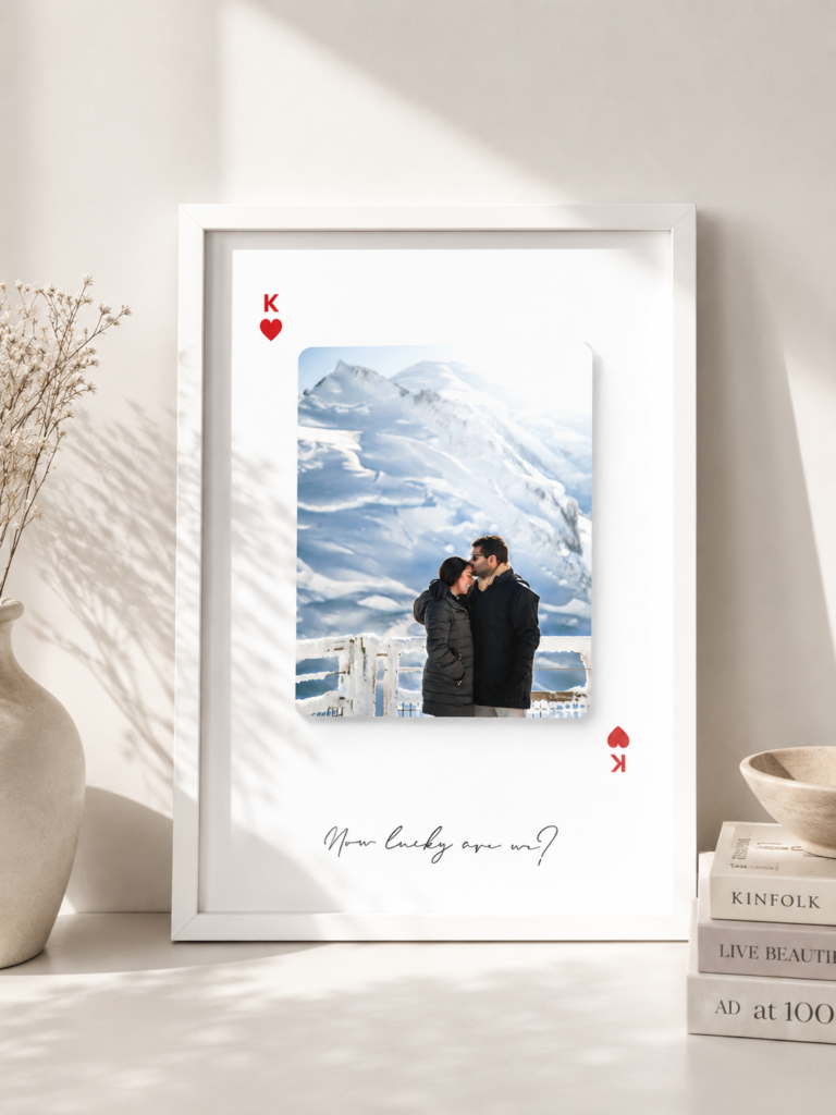 Lucky In Love - Personalized King of Hearts Photo Frame