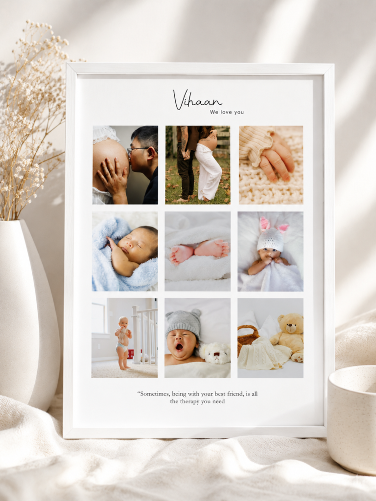 Personalized Baby Journey Photo Frame – Milestone Keepsake