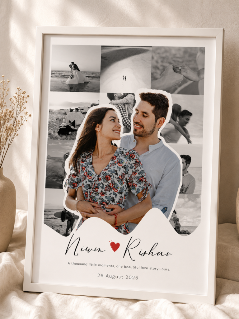 Personalized Cutout Couple Memory Photo Frame