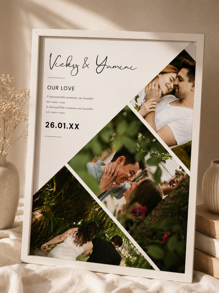 Personalized Editorial Love Story Photo Frame