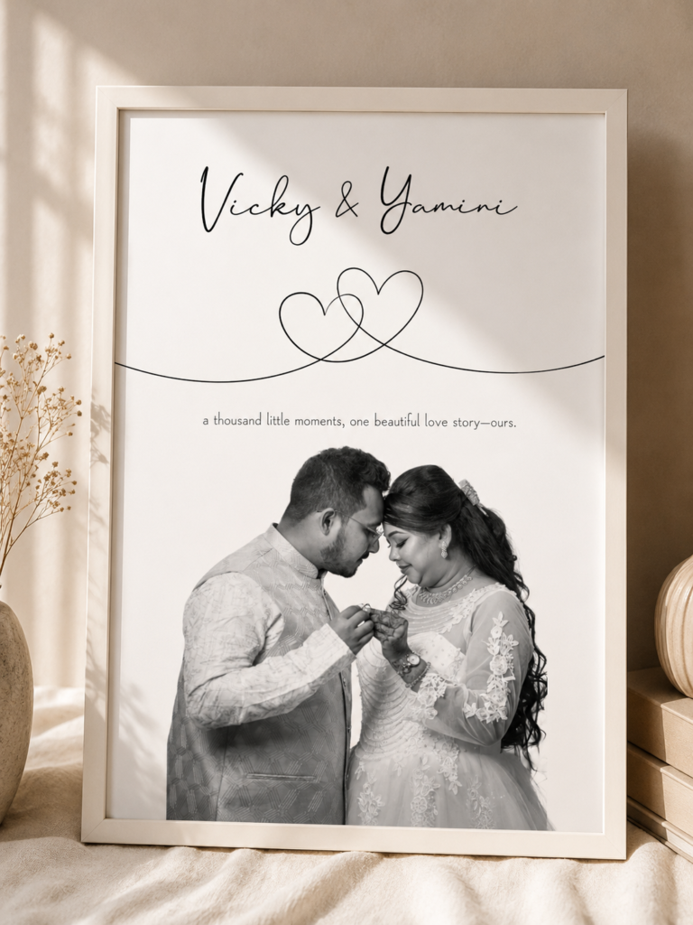 Personalized Endless Hearts Couple Photo Frame