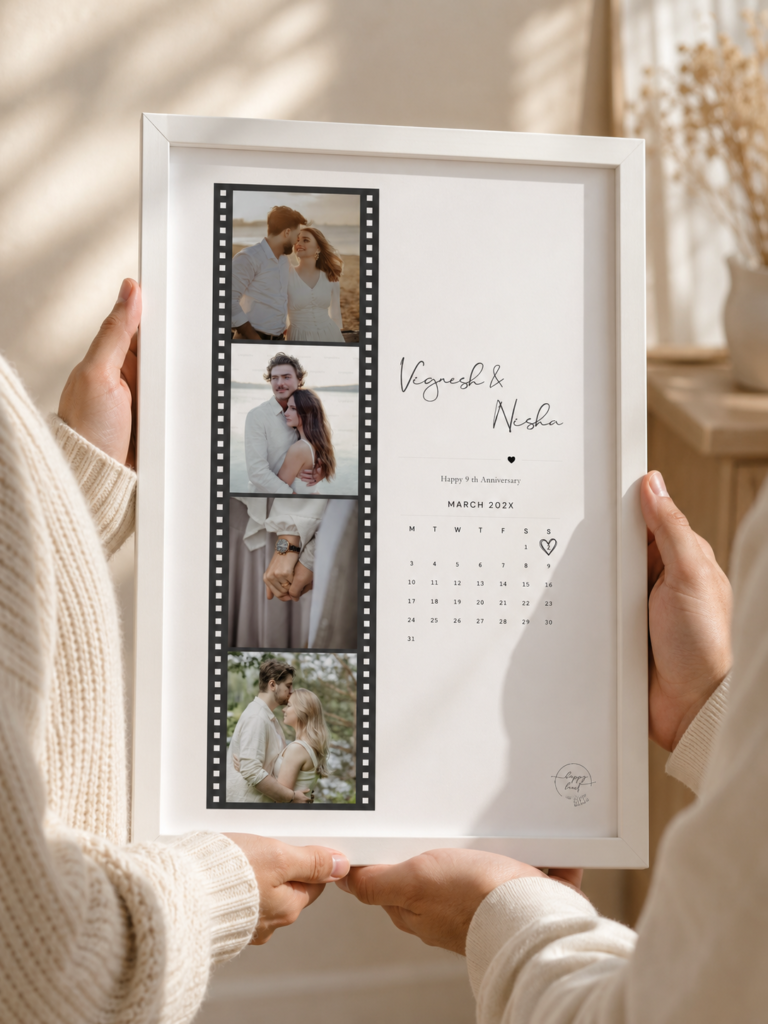 Personalized Film Strip Calendar Photo Frame – Gift for All