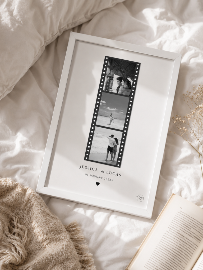 Personalized Filmstrip Memories Photo Frame – Couple Gift