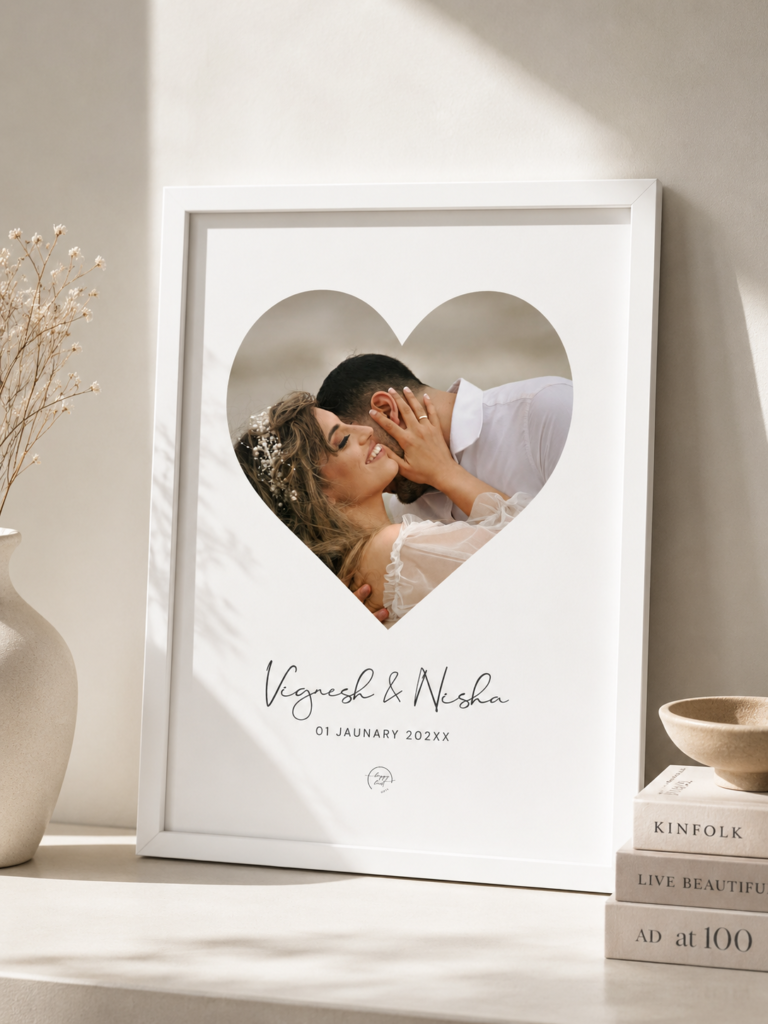 Personalized Heart Photo Frame – Forever Promises