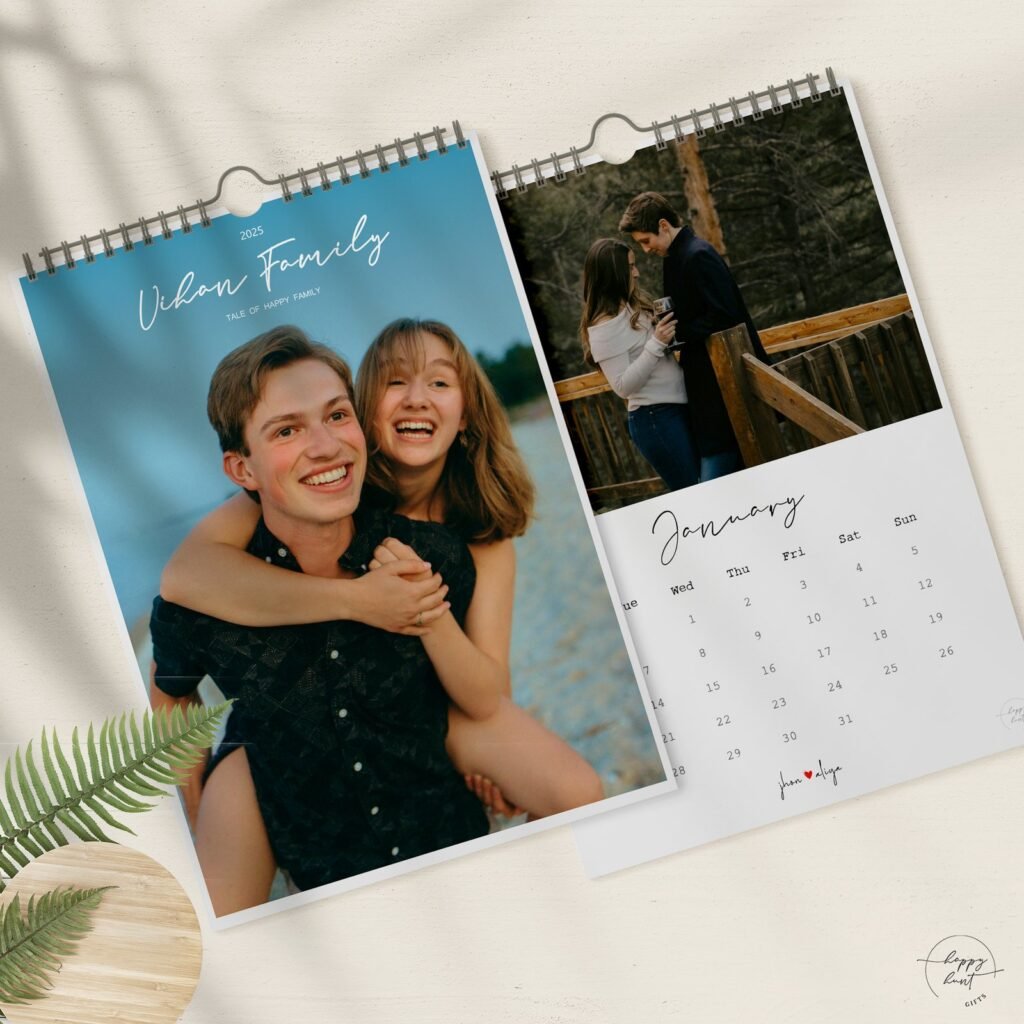 Classic Wall Calendar – Personalized Photo Gift for Grandparents