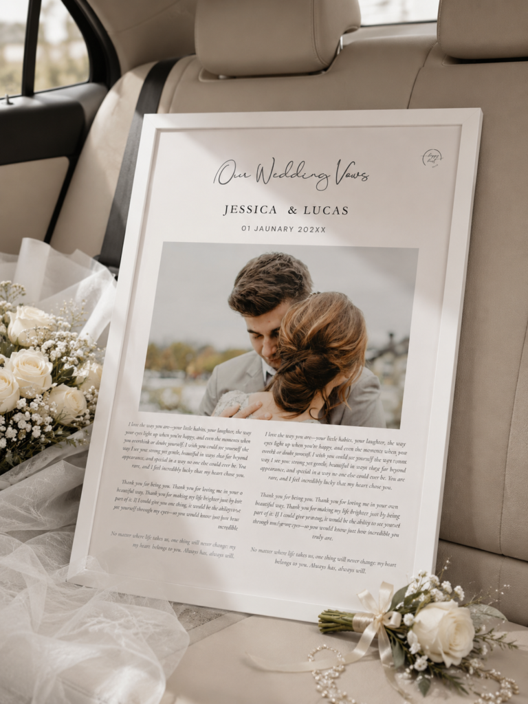 Personalized Wedding Vows Signature Photo Frame