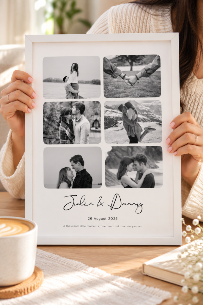 Personalized Couple Photo Collage Frame – 'A Thousand Little Moments' Keepsake