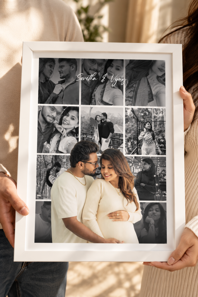 Personalized Pregnancy Photo Collage Frame – Our Story Keepsake